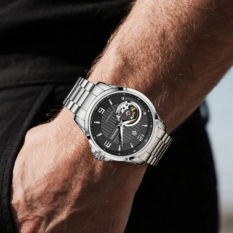 LIGE Top Brand Luxury Men's Mechanical Wristwatches Business Automatic Watch Men Outdoor Sport Waterproof Tourbillon Men Watch