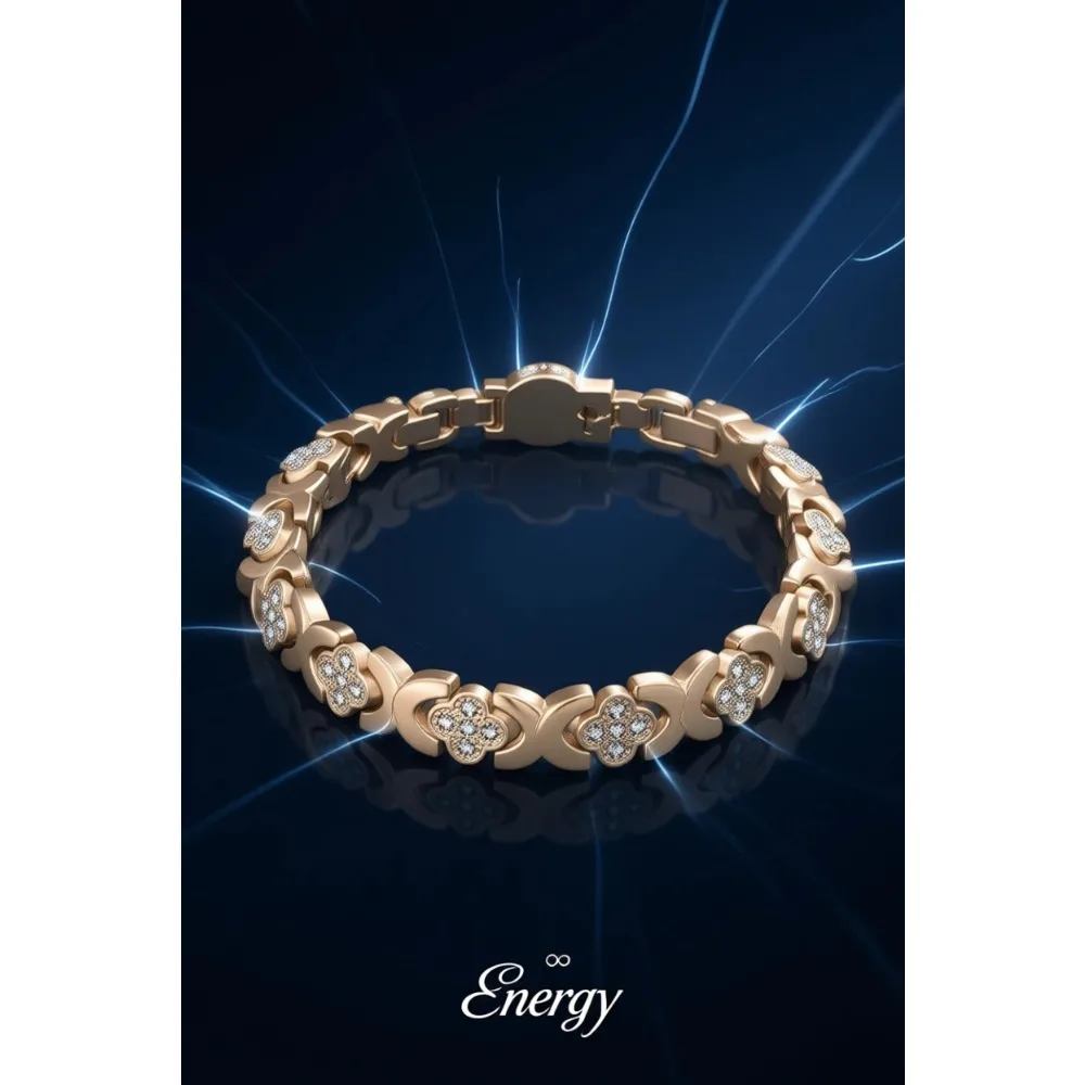 

Магнитный браслет из чистой меди для женщин, 5000 Гаусс, неодимовые магниты, регулируемая застежка-бабочка, подарок