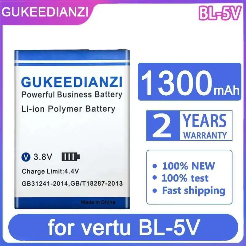 

Premium Replacement BL-5V BL-5CV BL-4CV Mobile Phone Battery 1300Mah For Vertu