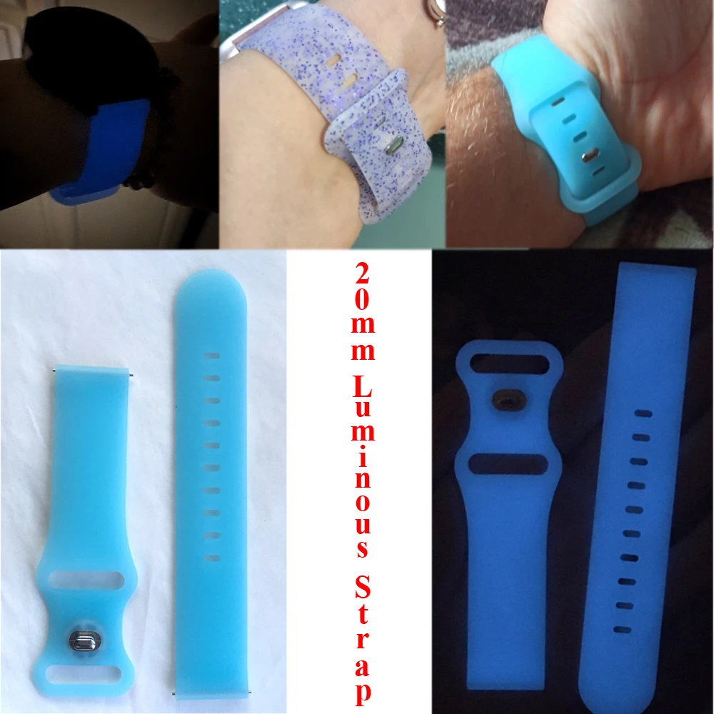 الفلورسنت حزام 20 مللي متر لهواوي ساعة GT2 3 42 مللي متر سوار ساعة ذكية GT3 برو 43 مللي متر سيليكون معصمه اكسسوارات استبدال حزام