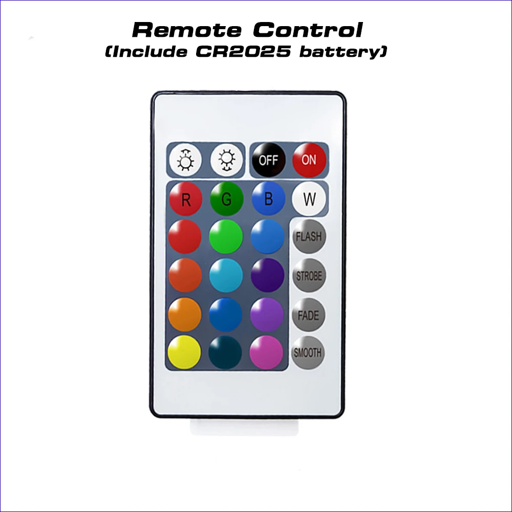 Imagem -03 - Led Rgb Light Board com Cabo Usb Baixa Tensão Gradiente Colorido Controle Remoto Metro Branco Cr2025 Bat Dc5v