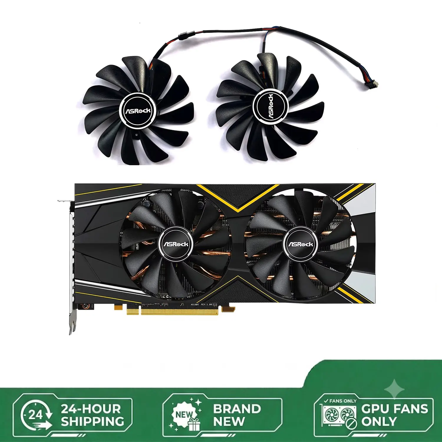 Brand new cooler fan for Asrock Radeon RX 5700 XT 5700XT graphics card CF1010U12S FDC10U12S9-C 95MM 4PIN