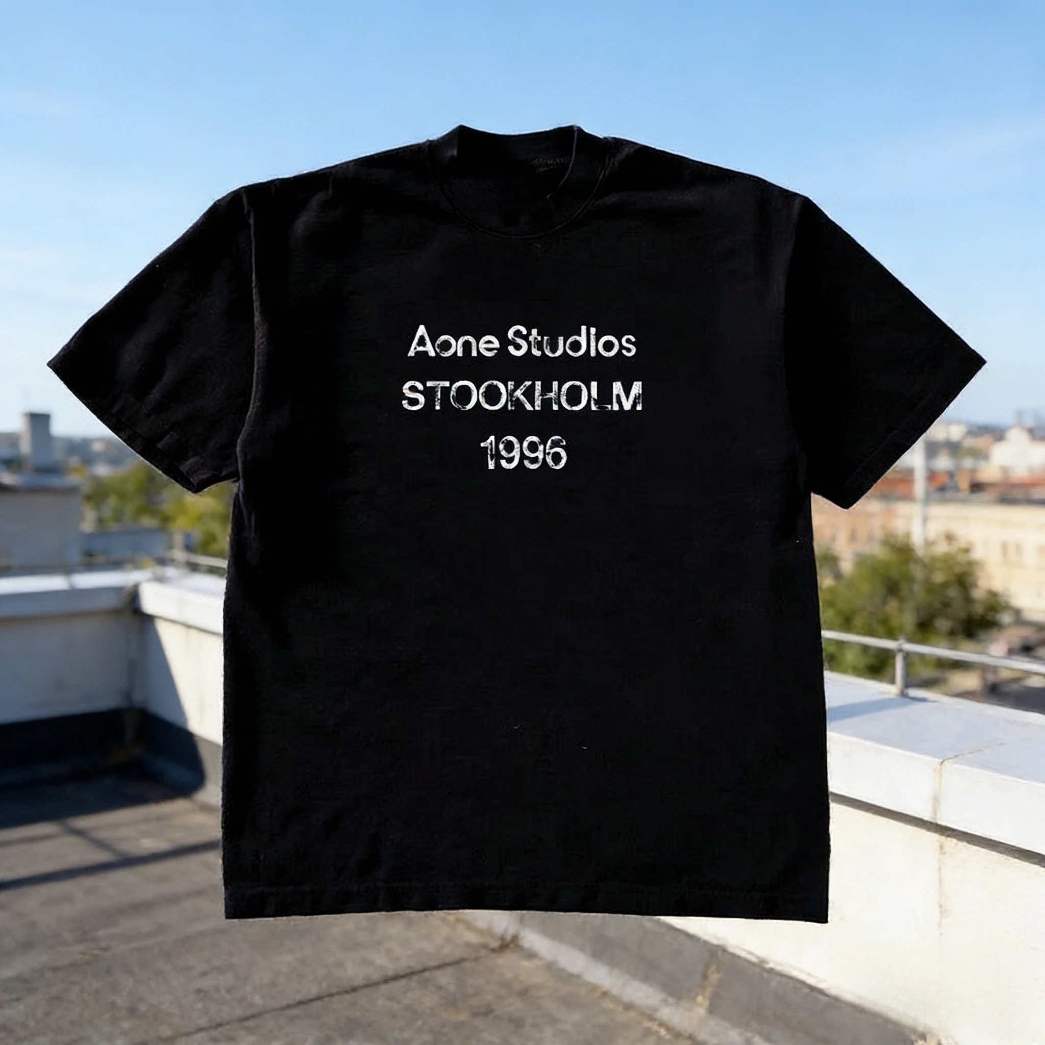 

2026 New American Street Pattern Printed Pure Cotton Short-Sleeved T-Shirt - Loose-Fitting Men's and Women's Tops