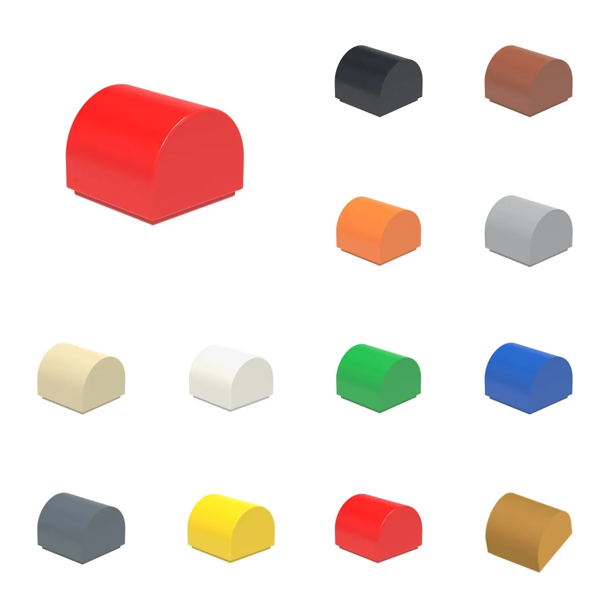 50pcs 49307 Curved 1x1x2/3 Smooth Slope Toy For Technical Buildings Blocks Gift Compatible Assemblage DIY MOC Kids