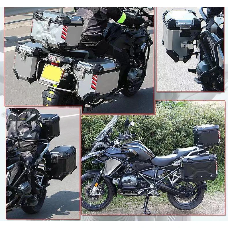 High Quality 38L Motorcycle Side Box Aluminum Construction General Use Tail Boxes to Avoid Exhaust Pipes