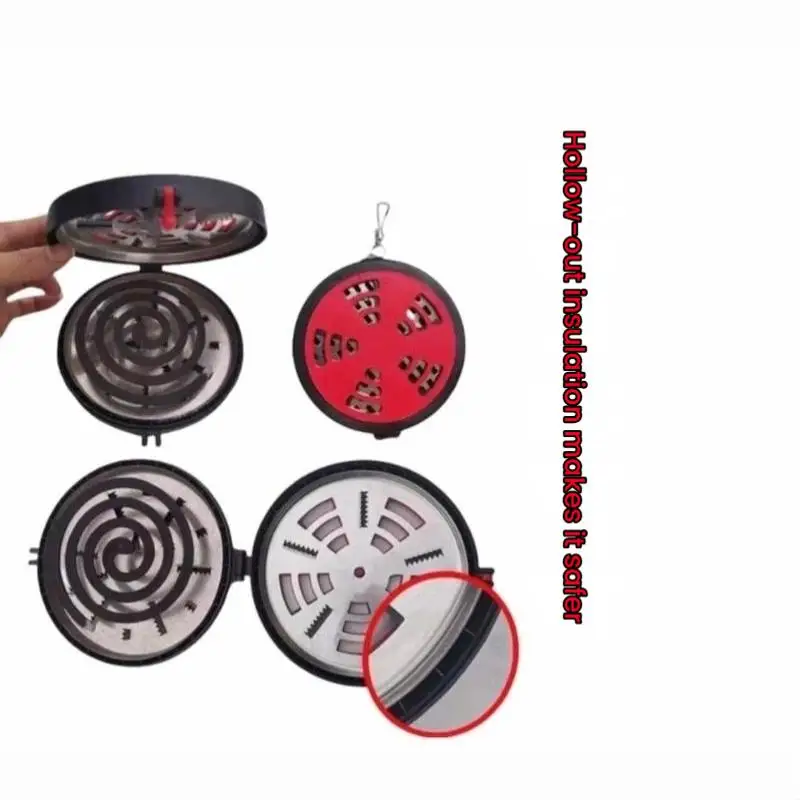 NEW Portable Outdoor Mosquito Coil Holder Fireproof Scald Resistant Hangable For Home Outdoor Camping Hiking Fishing Travel Use