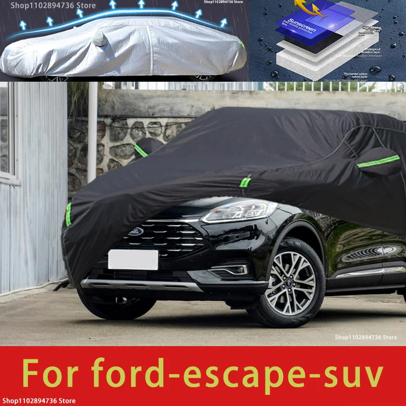 

For Ford Escape fit Outdoor Protection Full Car Covers Snow Cover Sunshade Waterproof Dustproof Exterior black car cover