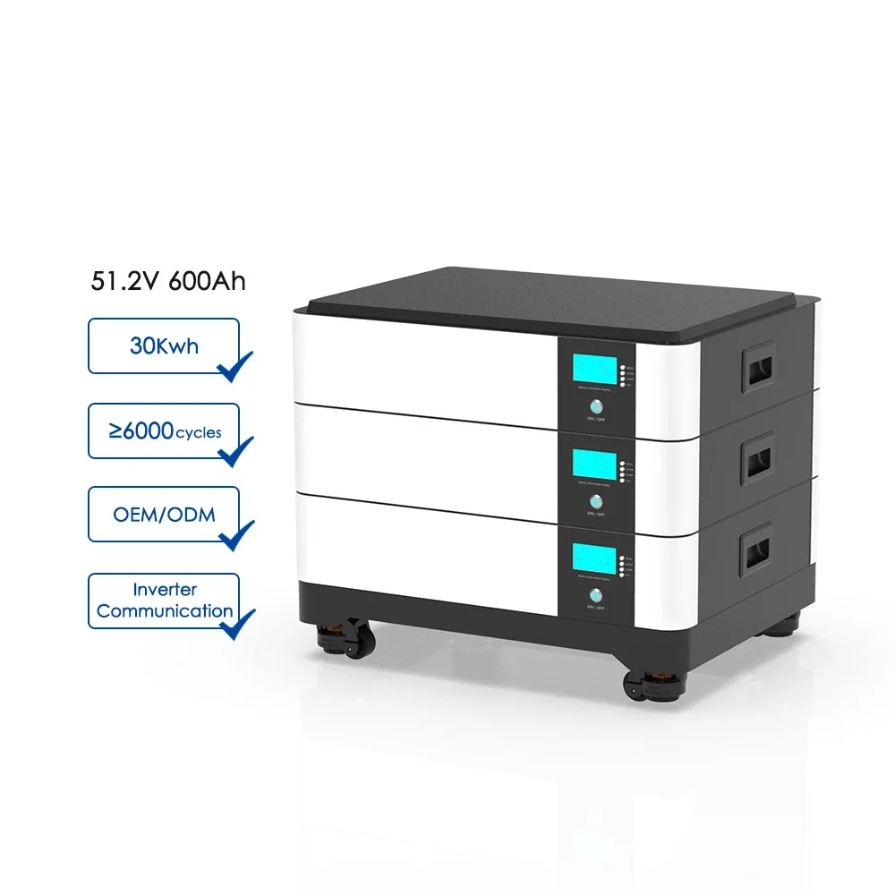 High Voltage 51.2v Home Energy Storage With Lithium Battery Solar Energy System 48v 600ah Batteries 30kw All In One Home Storage