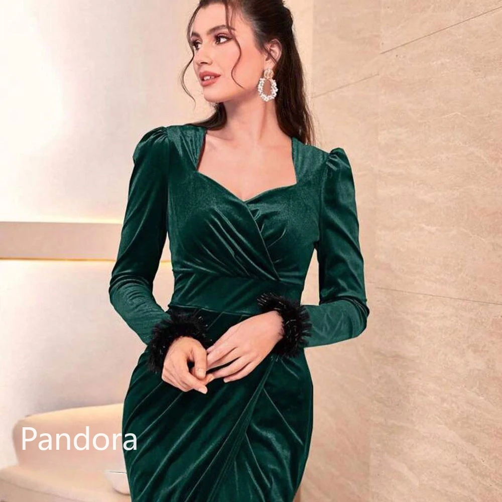 Pandora kochanie Dubai sukienka na studniówkę suknia wieczorowa z długimi rękawami z do kostek letnim suknie na przyjęcia weselne 2024