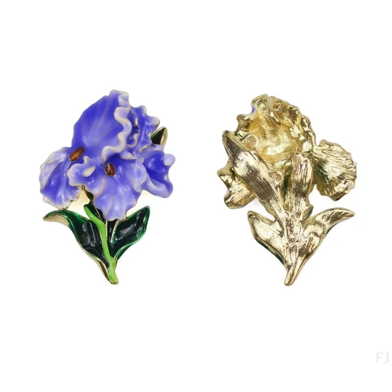 

[YU] 1 шт. DIY аксессуары для украшений: красивые эмалевые цветы фаленопсиса для женской одежды