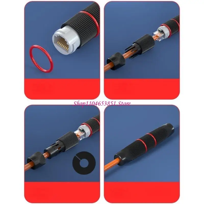 RJ45 wasserdichtes Anschluss IP67 Unschirmer Netzwerker -Header -Anschluss für Netzwerke