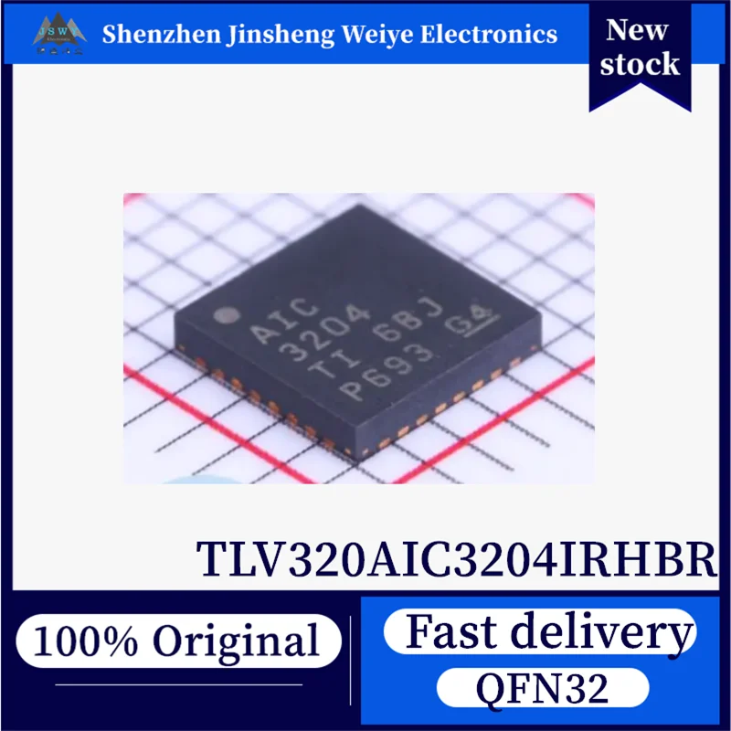 

(10/50 pieces) 100% New TLV320AIC3204IRHBR TLV320AIC3204I AIC3204 VQFN-32 Audio Codec. In Stock, Original, Fast Shipping.