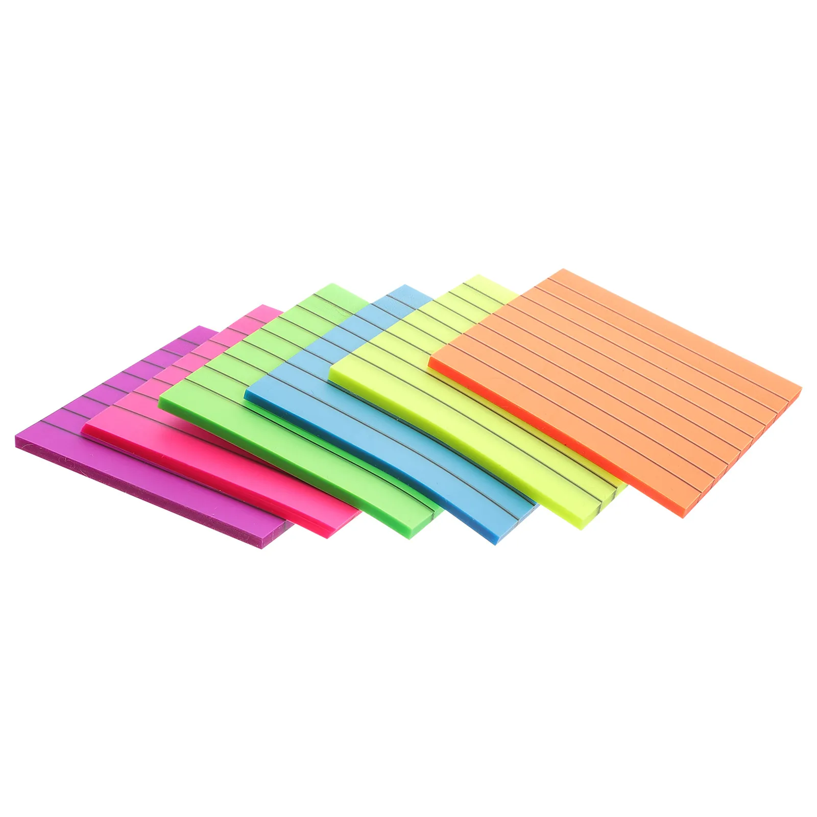 6Sets Bright Colorful Highlight Tabs Transparent Fluorescent Markers Professional Reading Strips for Easy Noting