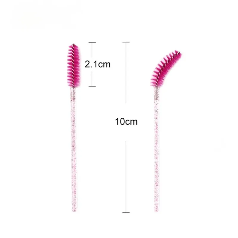 Disposable Eyelash Brush 30 Pcs Crystal Eye Brush Diamond Handle Mini Mascara Wands Brush Eyelash Extension Makeup Brush Set