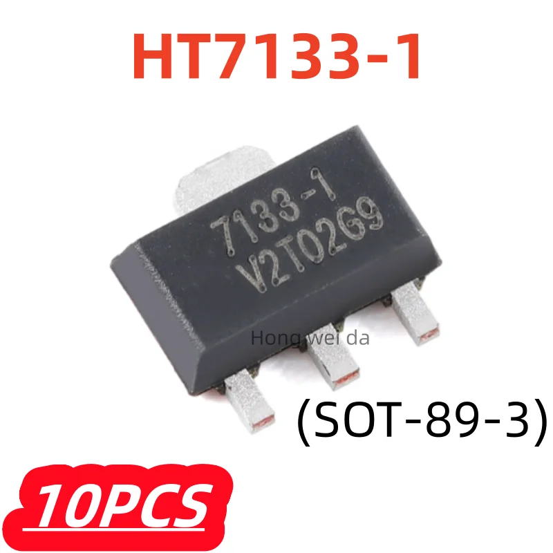 10Pcs/lot 100% New HT7133-1 7133-1 SOT-89-3 Linear Voltage Regulator (LDO)
