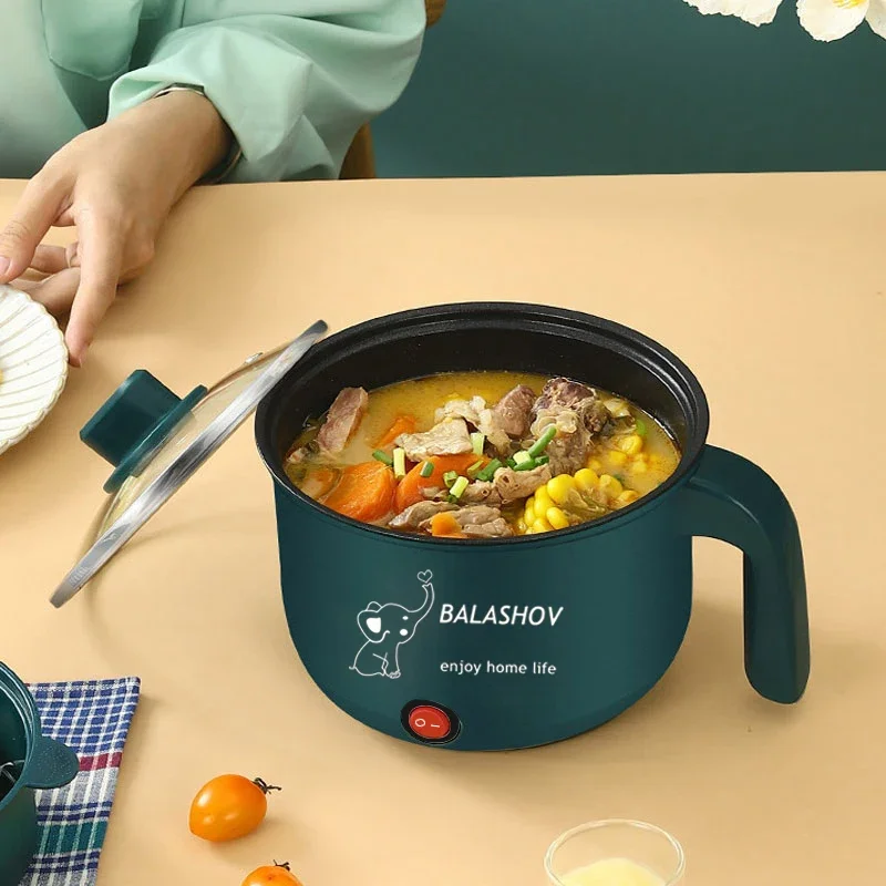 Mini marmite électrique multifonctionnelle, cuiseur à riz antiadhésif, matériau de sécurité, marmite chaude portable, appareils de cuisson à