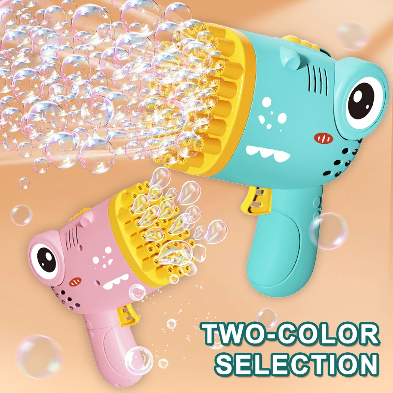 40 hole bubble blowing toy handheld Gatling dinosaur bubble gun without battery and without bubble water