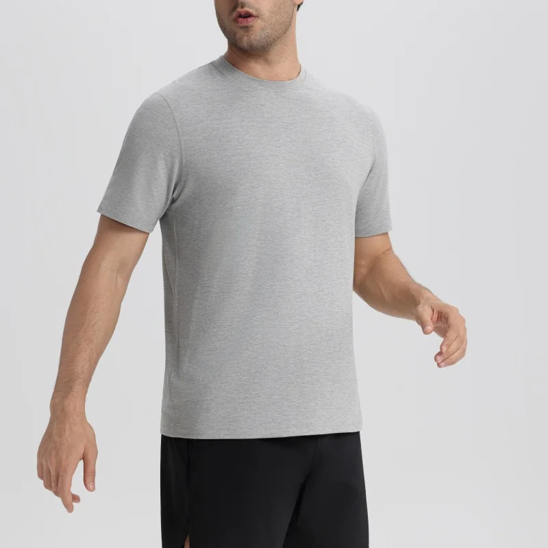 

Мужская компрессионная футболка Dry Fit для бега и фитнеса, полиэстеровая спортивная футболка для тренировок на открытом воздухе, облегающая одежда для тренировок