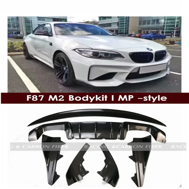 F87 M2 body kit front lip side skirts diffuser spoiler M Performance Style Carbon Fiber Bodykit For BMW M2C