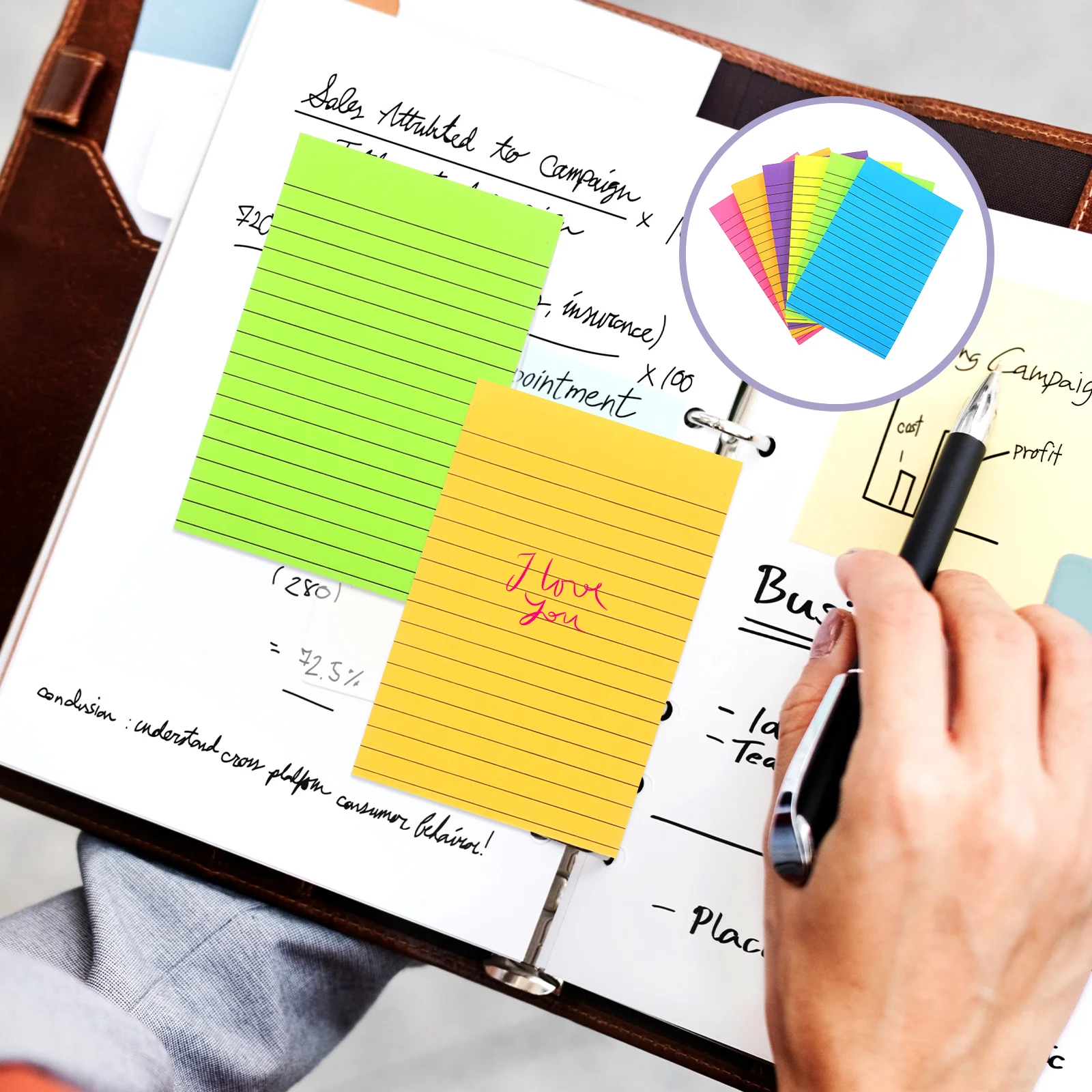 6 كتب ملصقات مذكرة الفلورسنت المسيل للدموع ذاتية اللصق ملاحظة منصات لمكتب المنزل المدرسة دفاتر لاصقة اصطف المدمجة #1