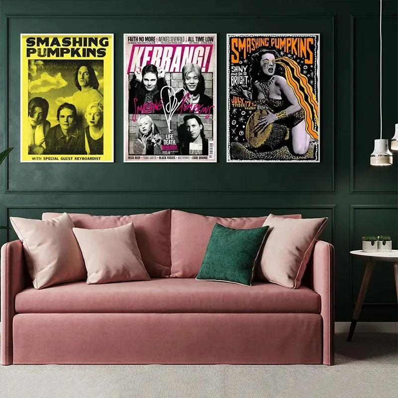 The Smashing Pumpkins Band Poster Modern Canvas Art Poster and Wall Art Picture Print For Family Home Bedroom Decor Frameless