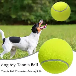 9.5 Inch Dog Tennis Ball Outdoor Sports Dog Chew Training Ball with Inflating Pump Funny Giant Pet Toys Outdoor Cricket Toy
