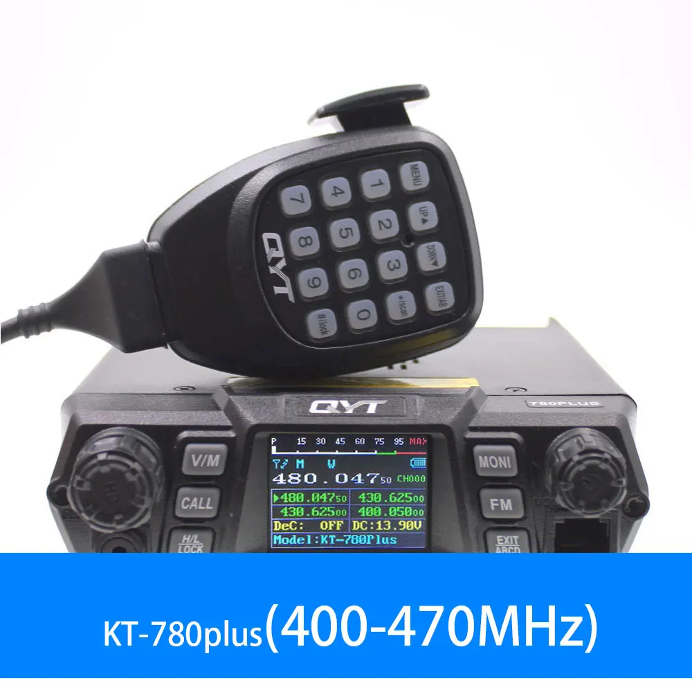 QYT KT-780Plus Radio samochodowe Walkie Talkie o bardzo dużej mocy 100 W z dużym mikrofonem Zakres częstotliwości 400-470 MHz