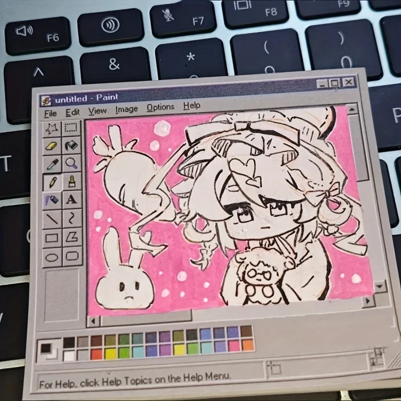 Notas adhesivas de dibujo por computadora vintage, 50 hojas, ideales para artistas y uso en la oficina, notas adhesivas duraderas, notas adhesivas para oficina