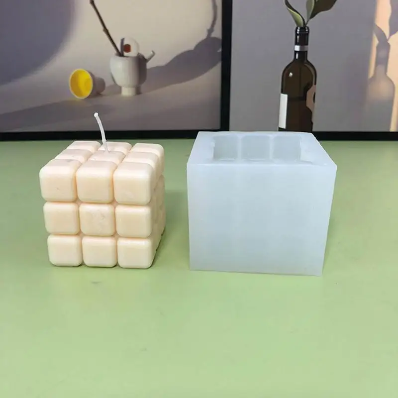 Cube Mold Silicone Molds Creative 3D DIY Soap Sugar Pudding Chocolate Hard Candies Dessert Candle Molds