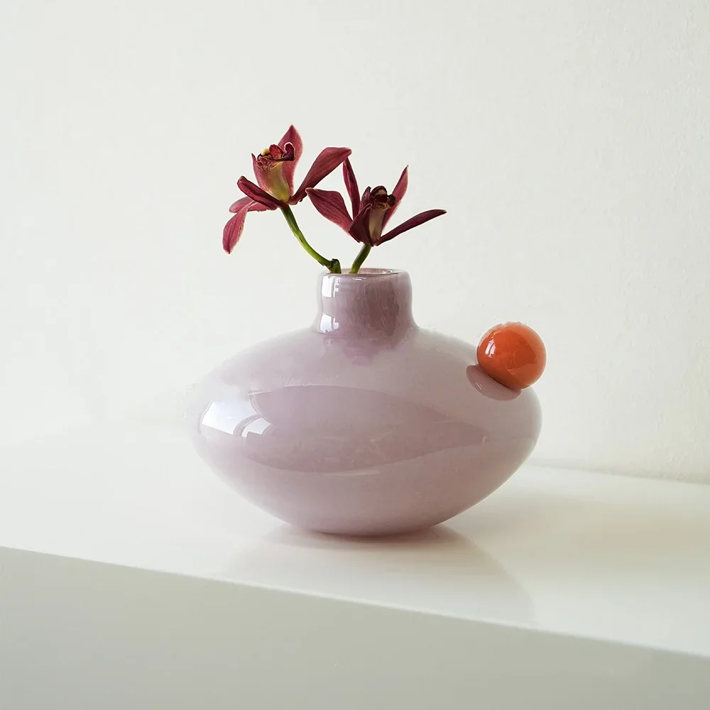 Geometric Glass Vase Colorful Bubbles Flower Arrangement Accessories Hydroponics Terrarium Home Decoration Accessories
