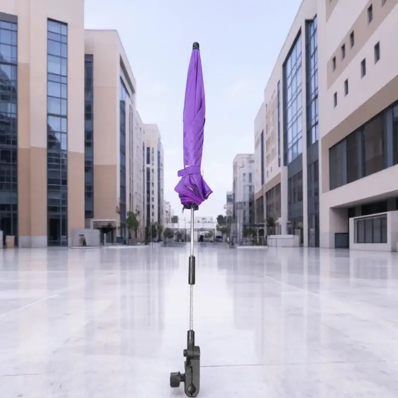 Stroller Umbrella for Baby Cart Purple Long-Lasting Material Sunshade with Simple Design Outdoor Travel Essential Lightweight