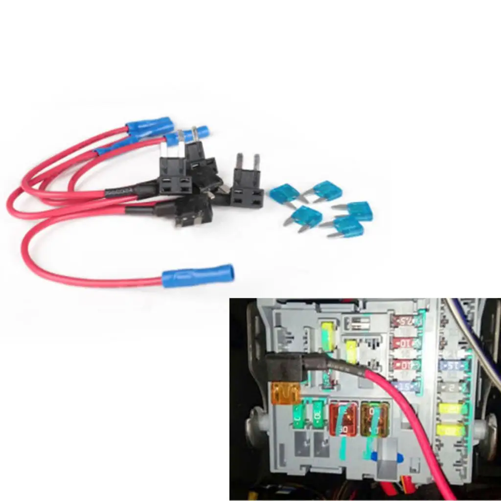 

Комплект мини-держателей предохранителей Add Circuit 15А, низкопрофильный защитный бокс для автомобильной проводки и DIY-проектов