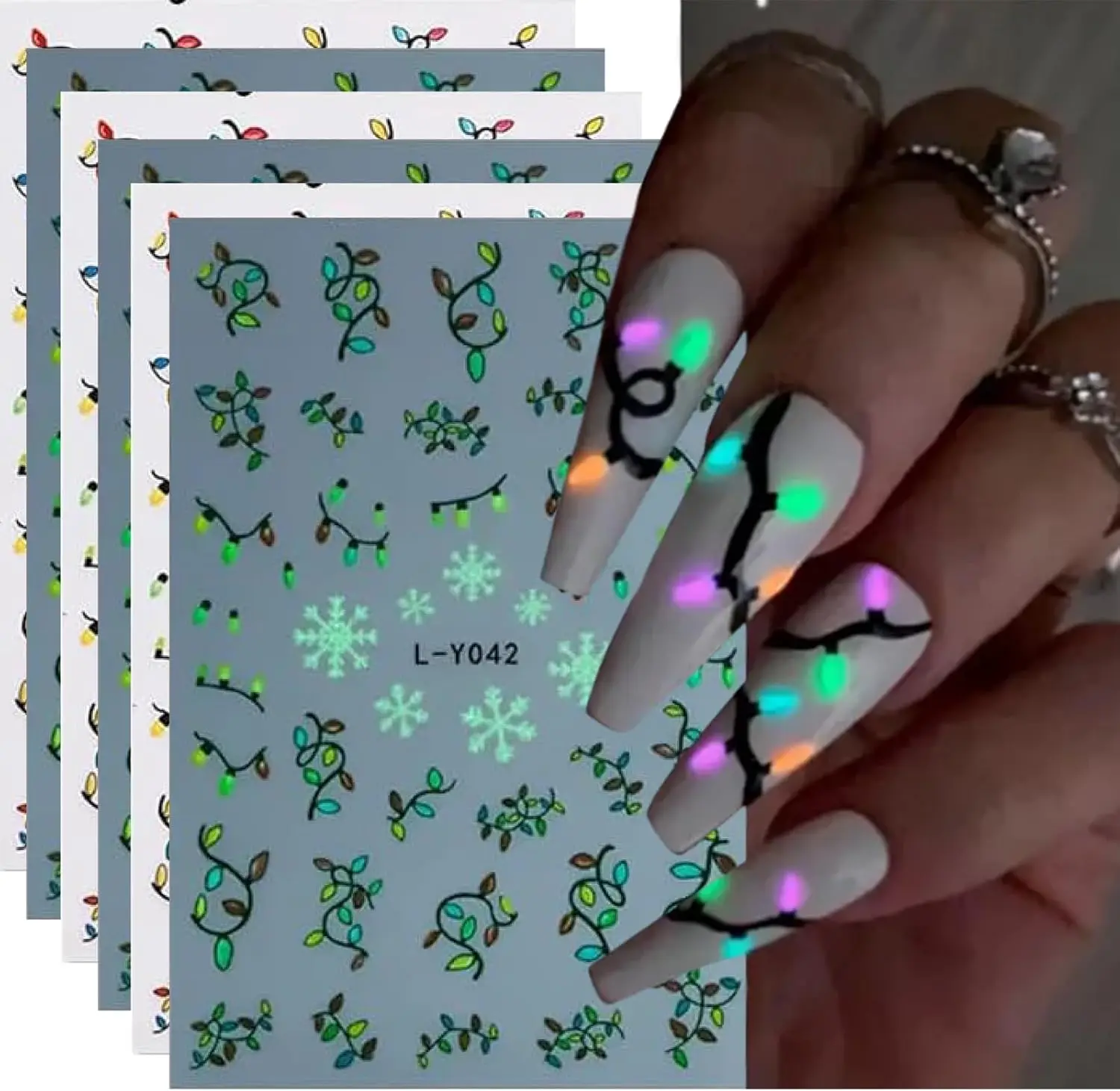 

Nail Stickers, Night Light Nail Stickers