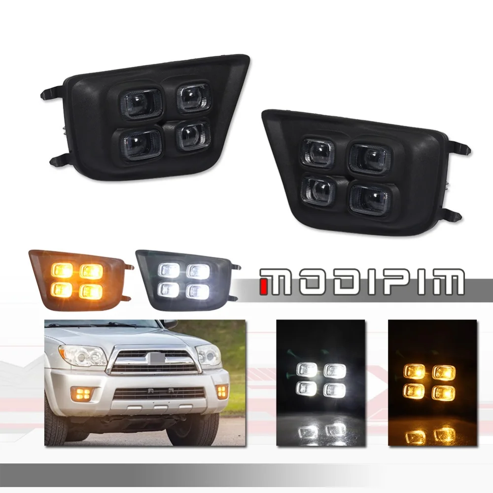 

Белый и янтарный светодиодный автомобильный противотуманный светильник с переключателем в сборе, DRL, ходовые/дарочные огни, указатели поворота для Toyota Tacoma 2012-2015 12 В