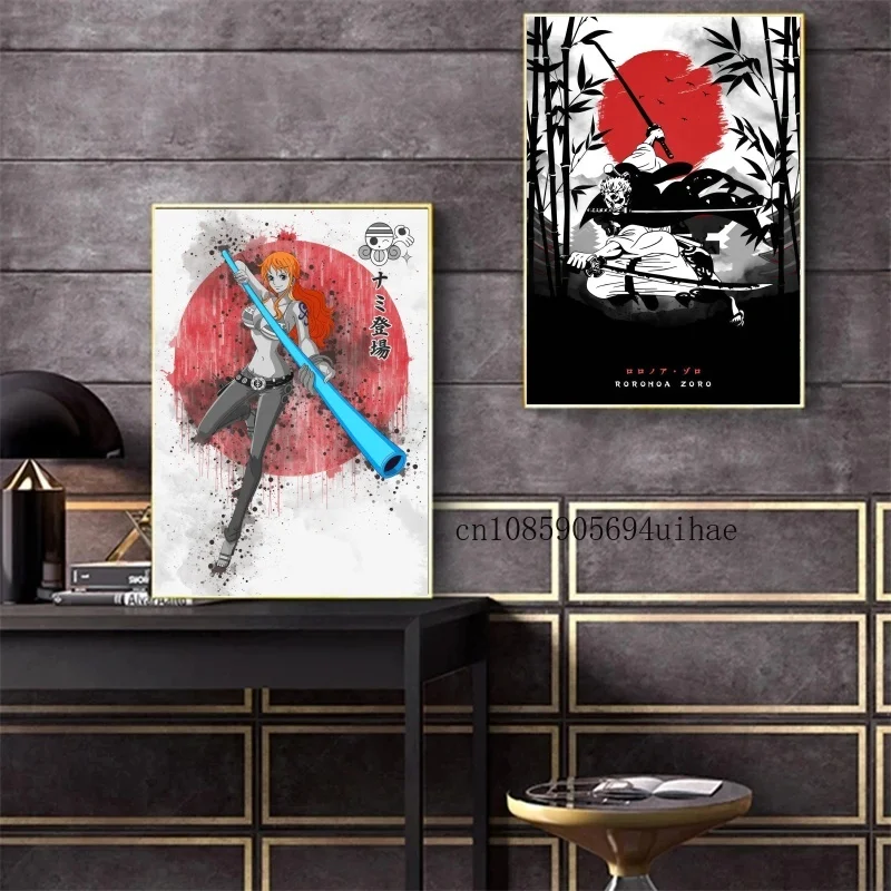 

Hot-blooded One Piece Anime Poster Luffy Zorro Figures Frieza Home Canvas Painting Decoration HD Poster Wall Cartoons Child Gift