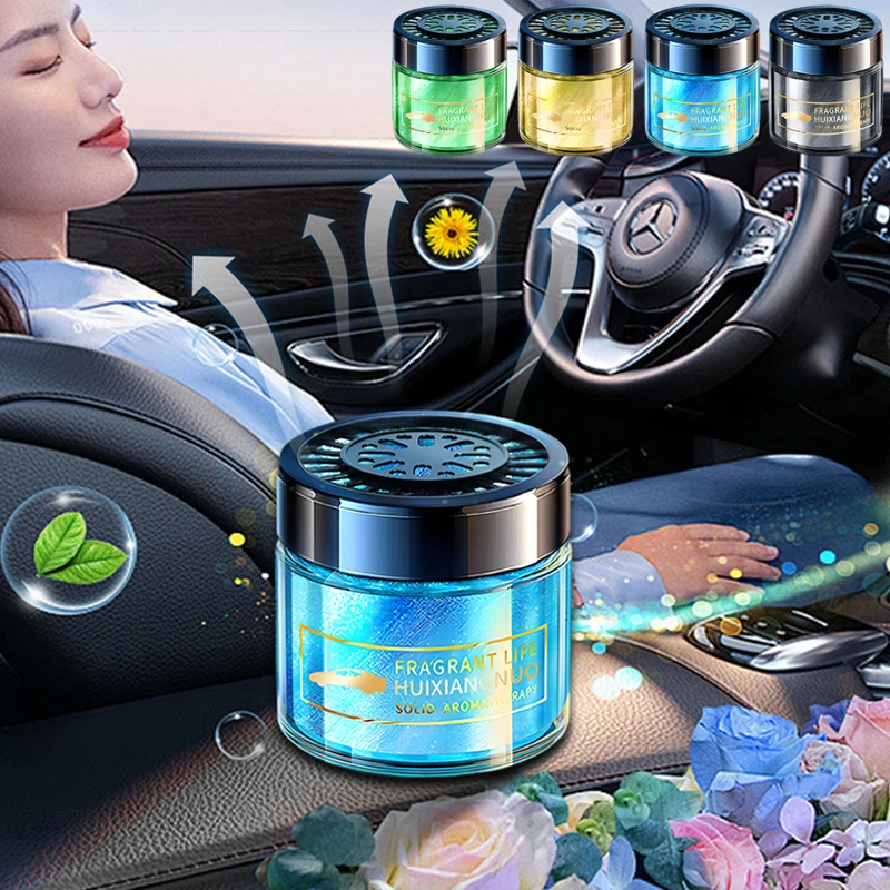 Car Aromatherapy Glitter Gel Smell Perfume Diffuser Lasting Fragrance Ornament Air Purification Car Interior Cream Aromatherapy