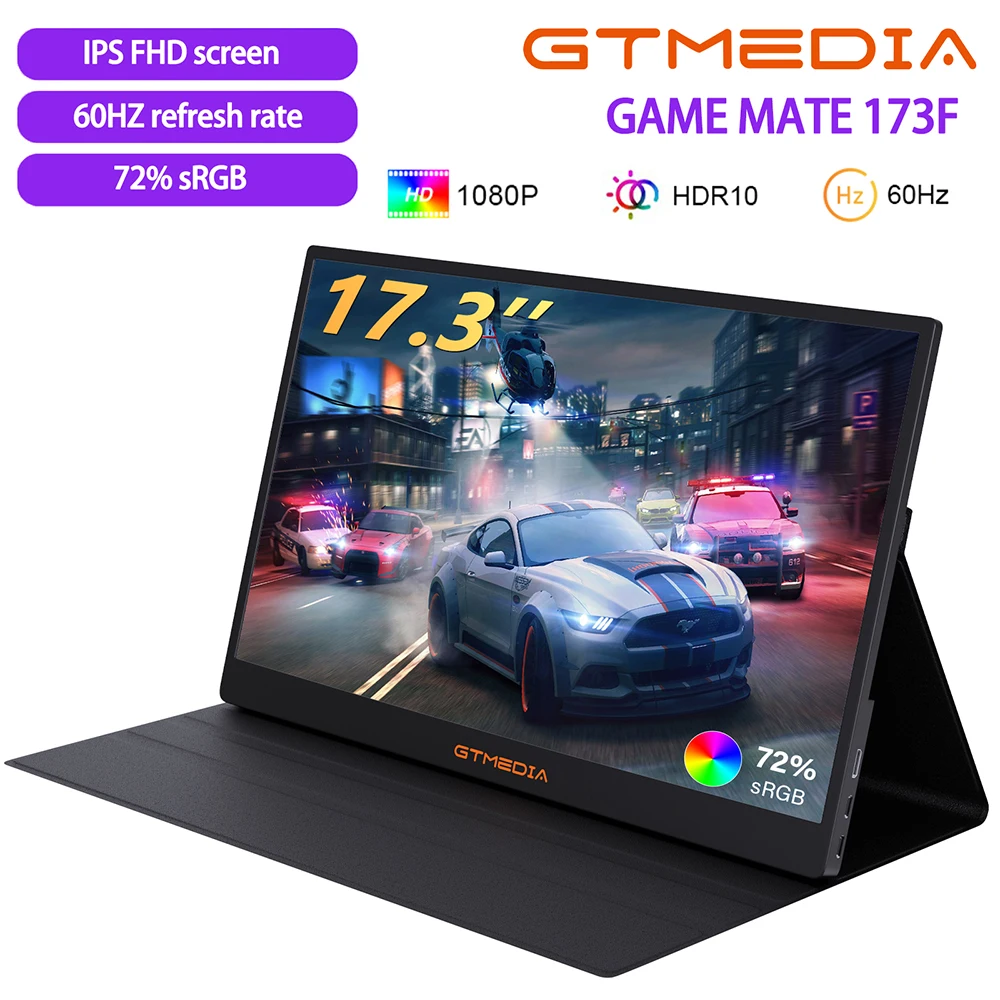 GTMEDIA GAME MATE 173F 1080P HDR10 17.3 inch IPS Portable display Display Game Screen For Laptop Mac Phone Xbox PS4/5 Switch