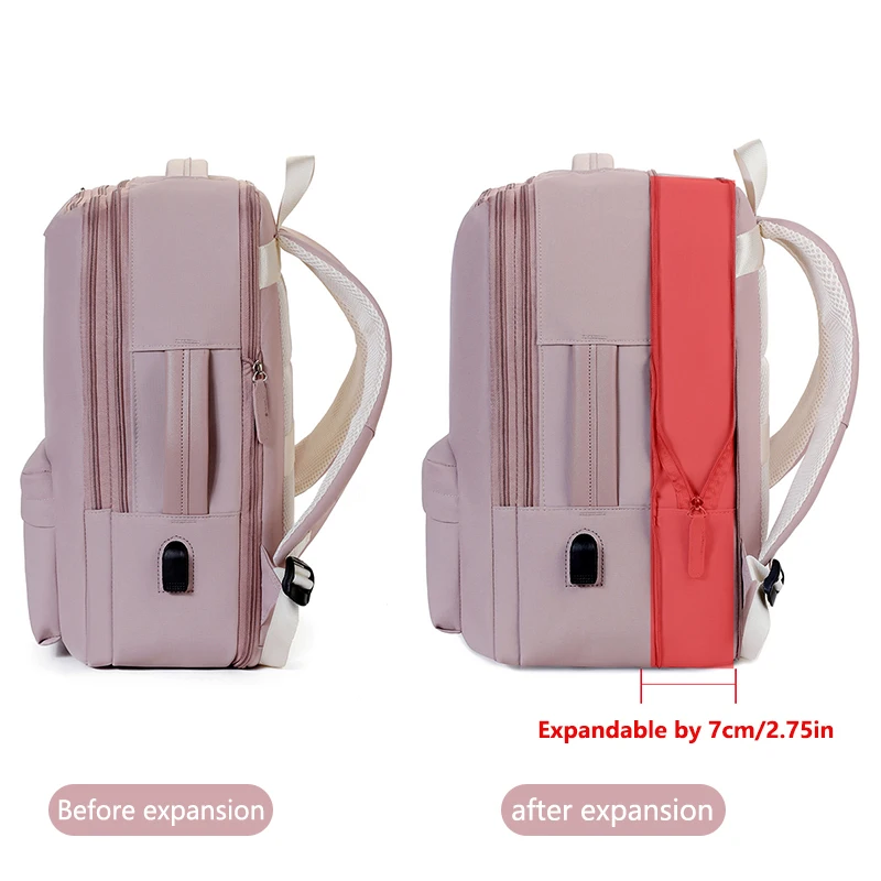 حقيبة ظهر للكمبيوتر للسفر والعمل، وحقيبة ظهر ذات سعة كبيرة، وحقيبة كمبيوتر نسائية، وحقيبة ظهر للسفر ورحلات العمل #4