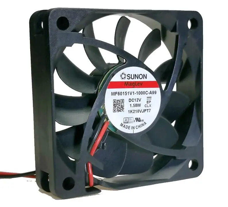 

SUNON MF60151V1-1000C-A99 DC 12V 1.58W 60x60x15mm 2-Wire Server Cooling Fan