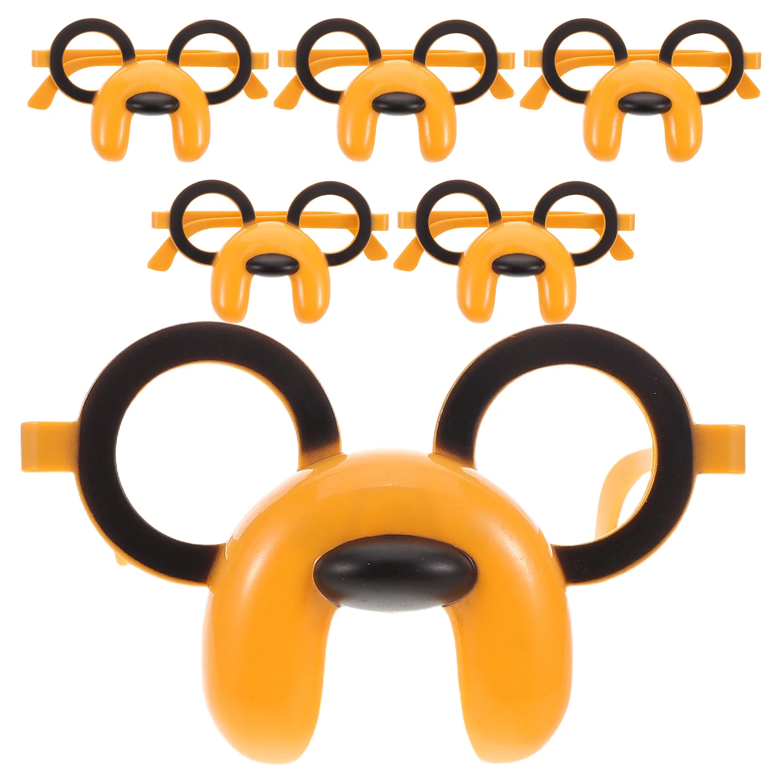

6pcs Dog Eyeglasses Funny Puppy Glasses Birthday Kids Toy Lightweight Cartoon Design Novelty Eyewear
