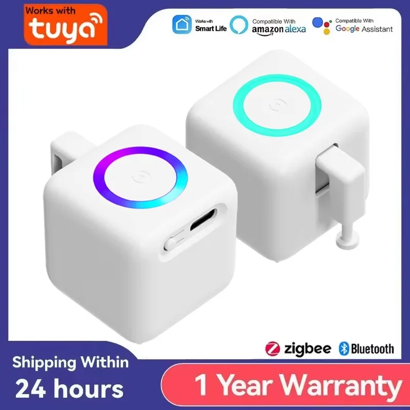 Tuya Smart Fingerbot Pro Zigbee/Bluetooth Type-C Rechargeable With RGB Light Robot Switch Pusher Button For Alexa Google Home