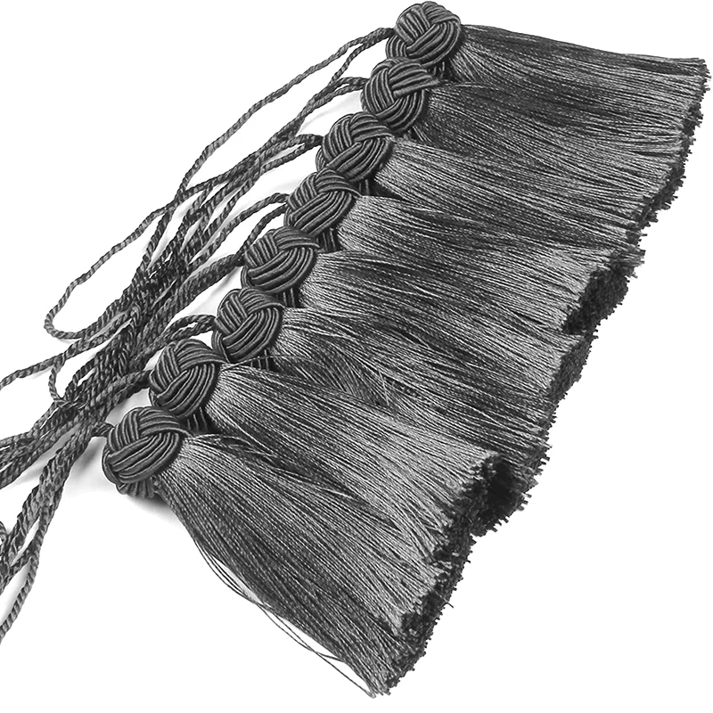 2Pcs Small Tassel Fringe Curtain Tieback Pendant DIY Cord Party Tassel Trim Curtains Decor Accessories Tassels Ribbon