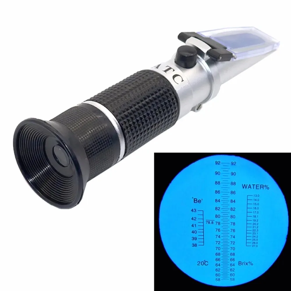 Handheld Honey Refractometer 58-90% Sugar Content Tester Beekeeping Refractometer Honey Concentration Meter Beekeeper Tools