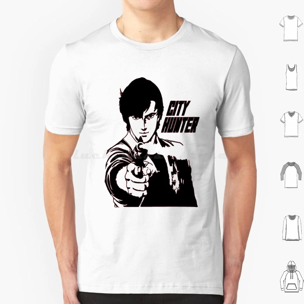 Camiseta City Hunter-City Hunter Ryo Saeba, talla grande, 100% algodón, Ryo Saeba City Hunter Manga, Ryo Saeba City Hunter, Nicky Larson