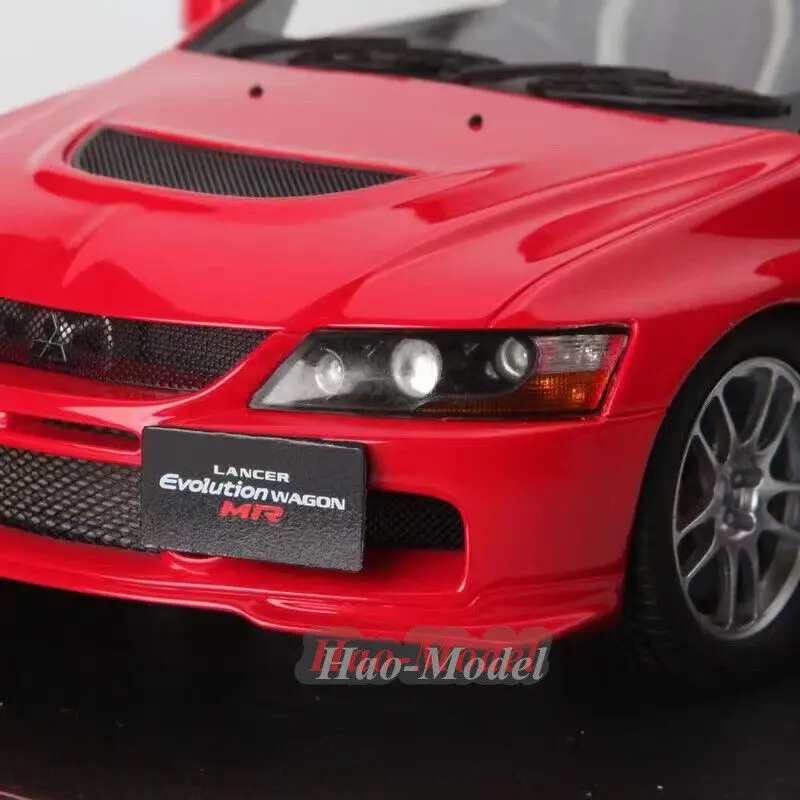 ENGUP-Modèle de voiture en résine pour Mitsubishi EVO, collection d'affichage de passe-temps, simulation rouge, jouets pour enfants, cadeaux d'anniversaire pour garçons, 1:18