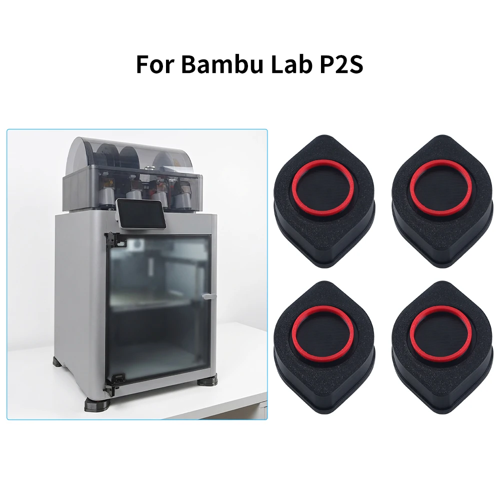 Nowe nóżki do Bambu Lab P2S – ulepszone nóżki antywibracyjne, antypoślizgowe, amortyzujące wstrząsy, akcesoria do drukarek 3D Bambulabs. — zdjęcie produktu 5