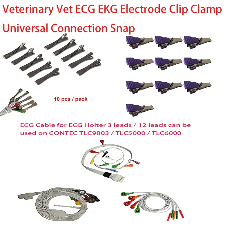 

Retail and Wholesale CONTEC TLC 9803/TLC500/TLC6000/Veterinary Vet ECG EKG Electrode Clip Pack of Electrodes