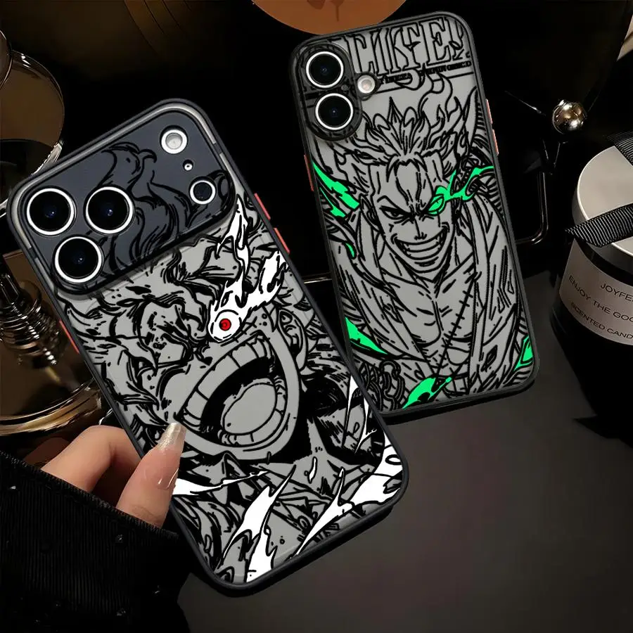 Аниме-чехол с крутыми персонажами Зоро и Луффи для iPhone 17 Pro Max, 12, 13 Mini, 11 Air, 17e, 7, 8, SE, 16 Plus, 14, XS, XR, 15