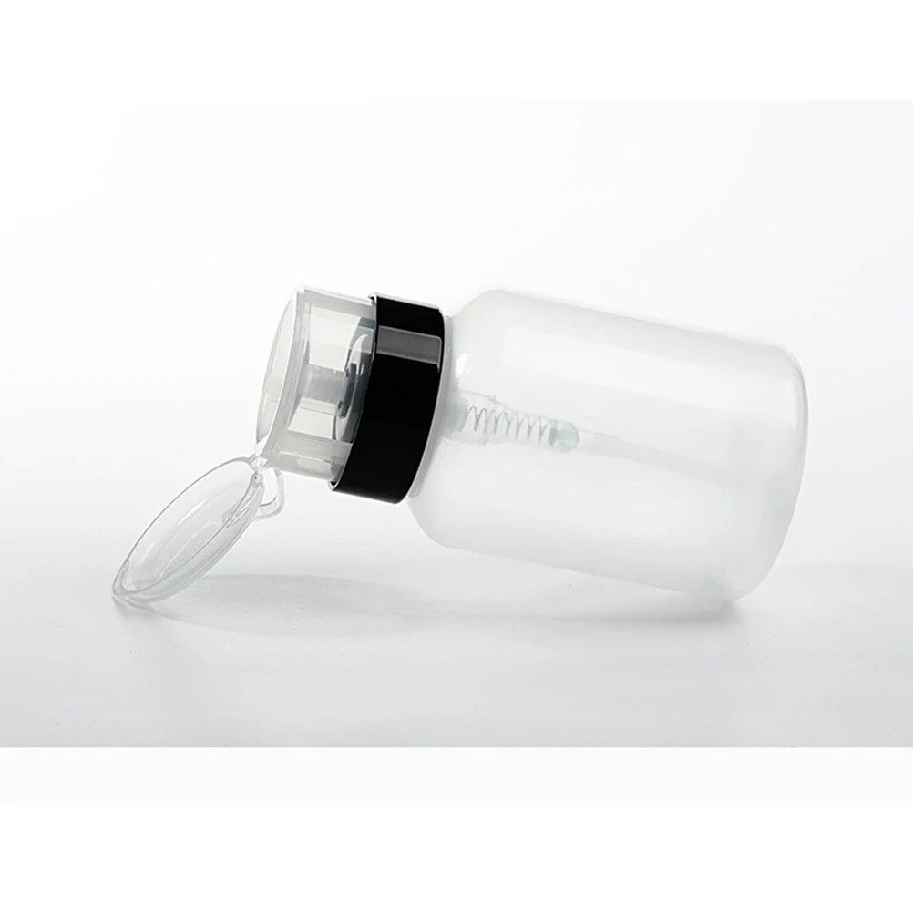

2 Pcs Nail Polish Remover Bottle White Travel Size Subpackaging Liquid Storage Pumping Dispenser Durable Quality Nail Care Tools