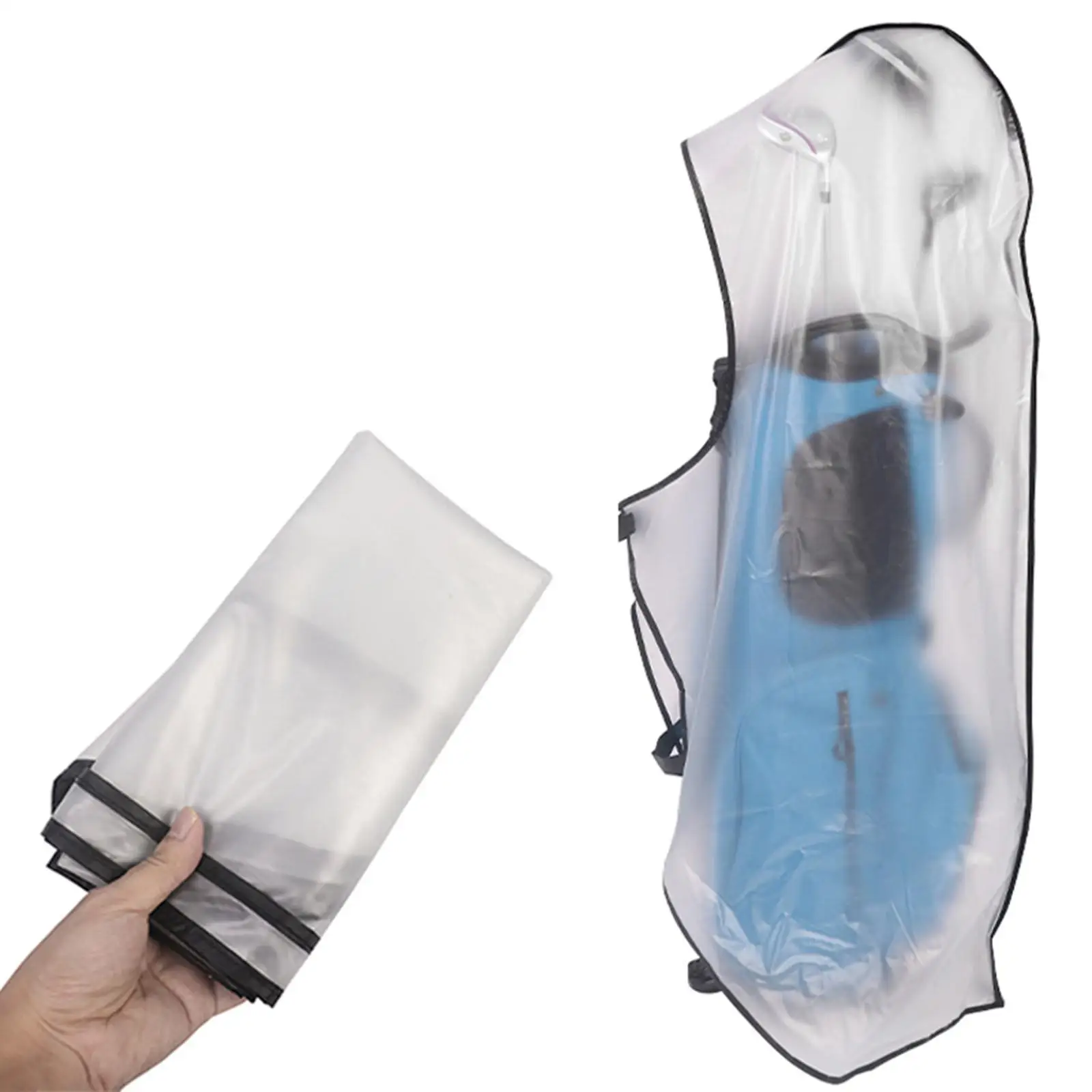 

Сумка для тележки для гольфа из ПВХ, дождевик, портативный пылезащитный водонепроницаемый капюшон, простая установка для сумки для тележки для гольфа, принадлежности